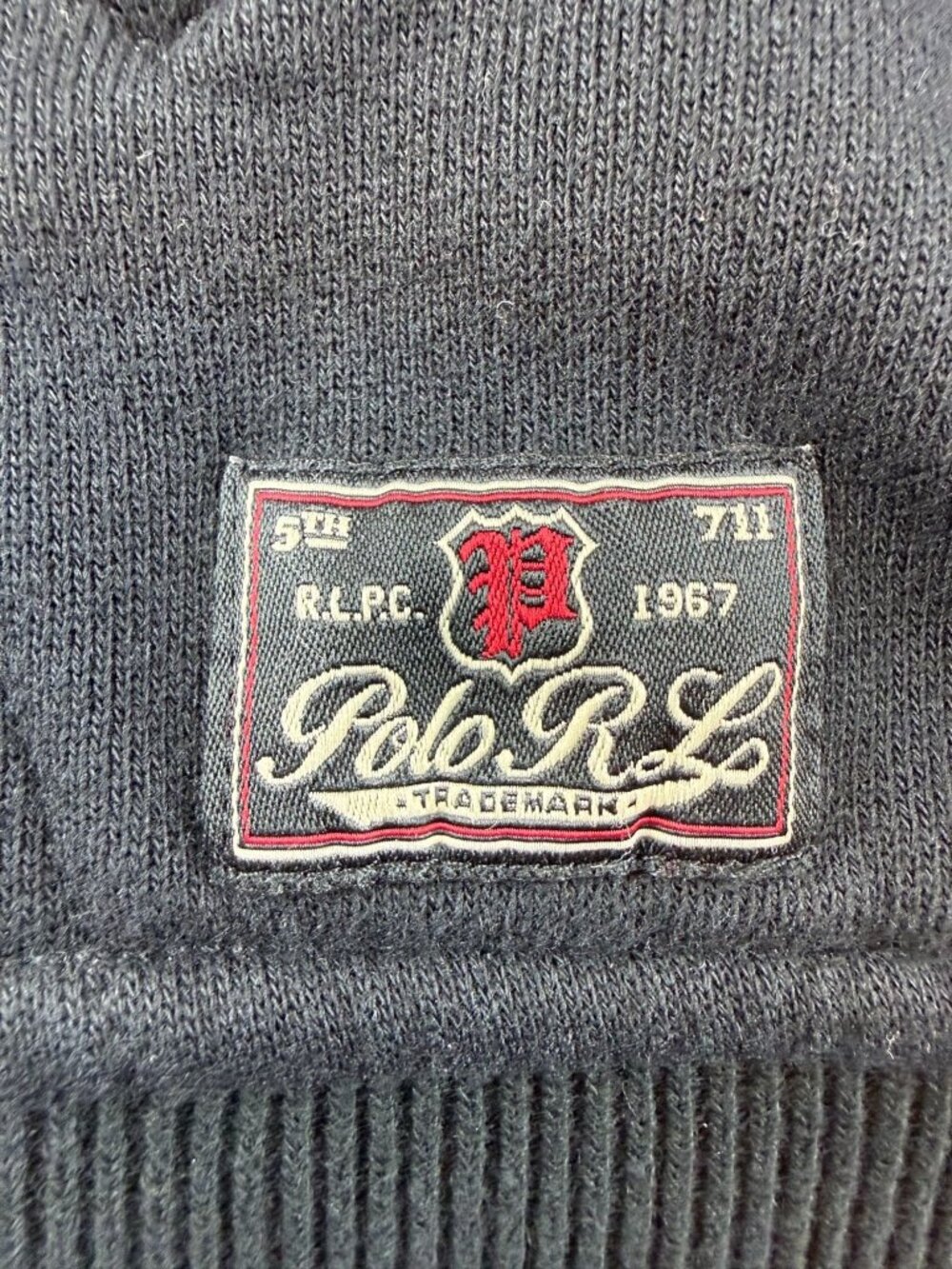 Polo Ralph Lauren Men's Black Varsity Jacket M Button Patch - Picture 5 of 9